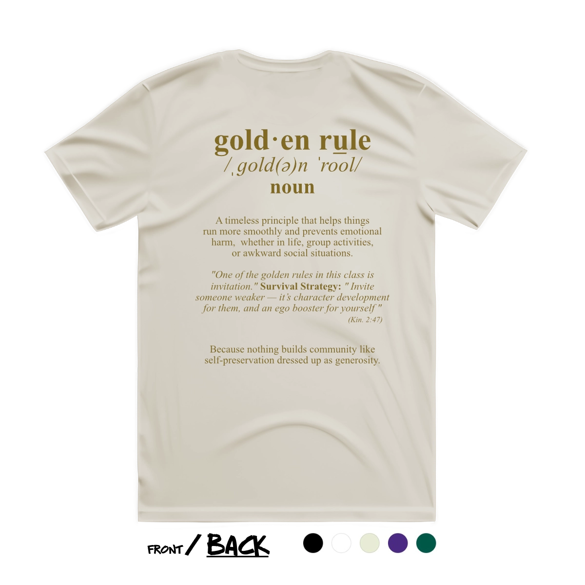 Premium Soft T-Shirt - Golden Rule