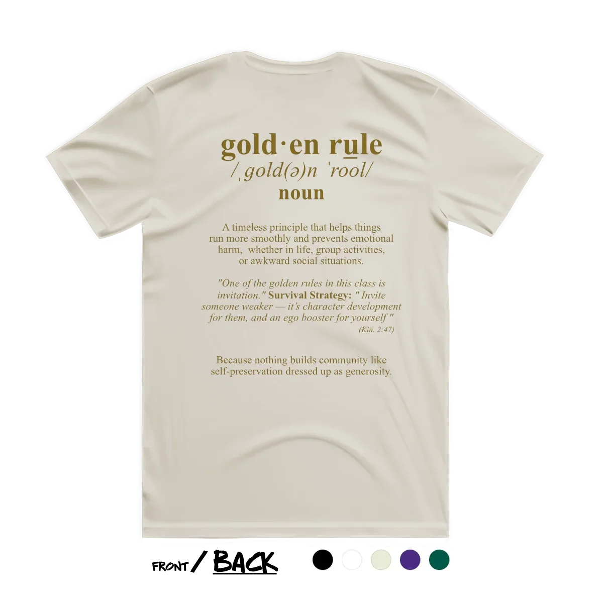 Premium Soft T-Shirt - Golden Rule